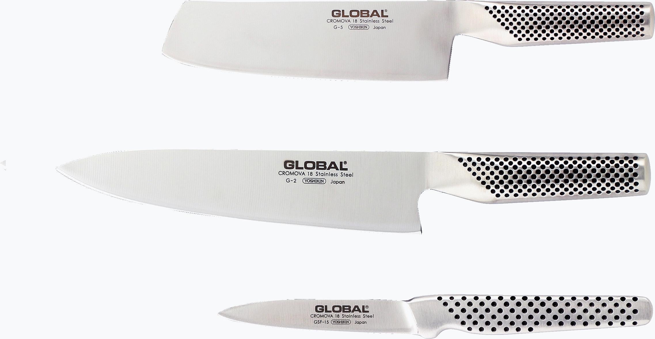 GLOBAL G-2 CHEFS KNIFE WITH SHARPENER G-2220BR