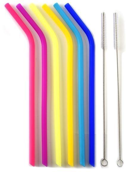 ZWILLING Sorrento 5-pc Bent Glass Straw Set - Multi Color