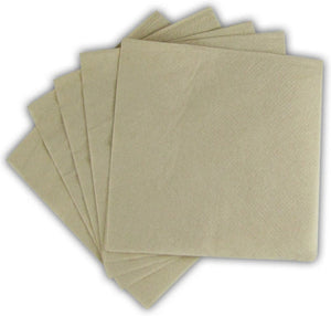 1 Ply Kraft Brown Beverage Napkins, 4000/Cs - 1110030