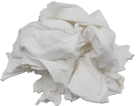 10 lb White Cotton Polo Rags, 120/bn - WKR10BRI