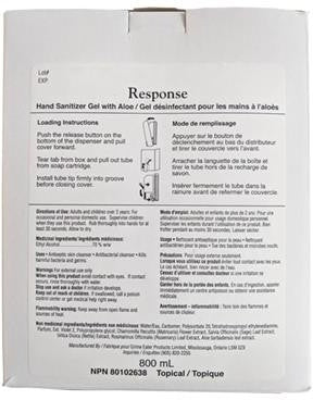 1st Response - 800 ml Liquid Hand Sanitizer Gel, Pack of 12 - 88-53