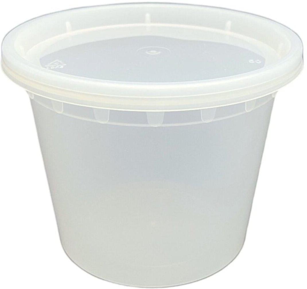 20 Oz PP Clear Deli Container with Lid Combo, 240 sets/Cs - PCMS20