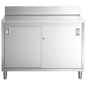 Winholt - 48" x 30" Stainless Steel Enclosed Base Work Table with (2) Hinged door without Mid-Shelf - STCT-HD3048