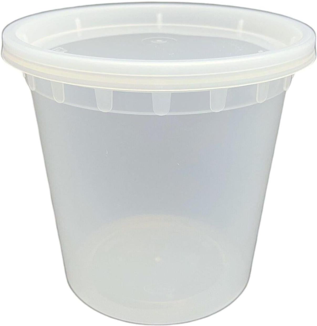 24 Oz Clear Injection Deli Container With Lid Comb, 240/Cs - PCMDI24C