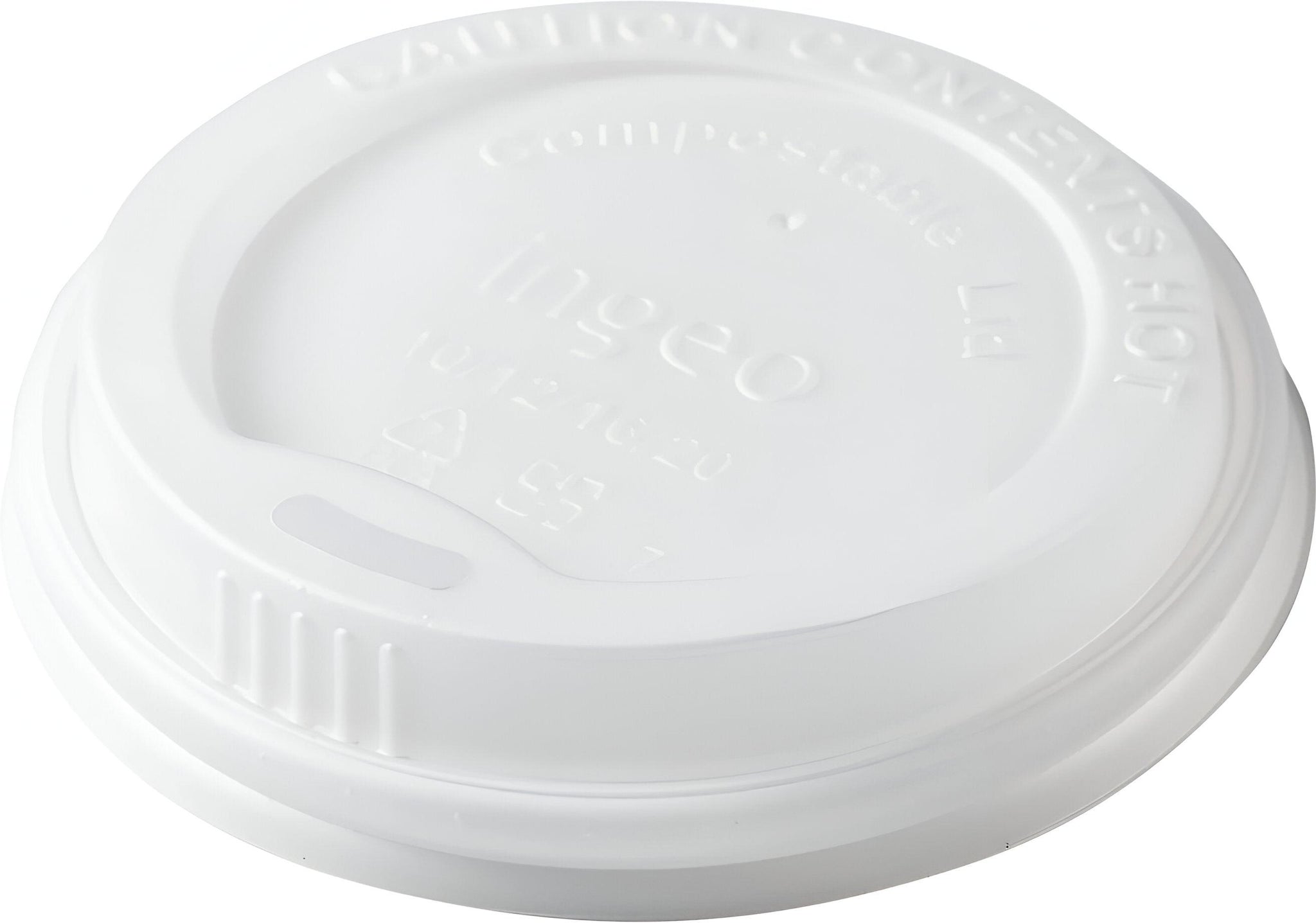 511 Foodservice - 10-20 Oz CPLA Compostable Hot Cup Lid, 1000/Cs, 20 x 50 - HFCHCL-1020-CA