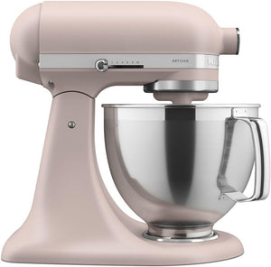 KitchenAid - 5 QT Feather Pink Artisan Tilt-Head Stand Mixer with Premium Accessory Pack - KSM195PSFT