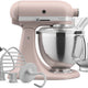 KitchenAid - 5 QT Feather Pink Artisan Tilt-Head Stand Mixer with Premium Accessory Pack - KSM195PSFT