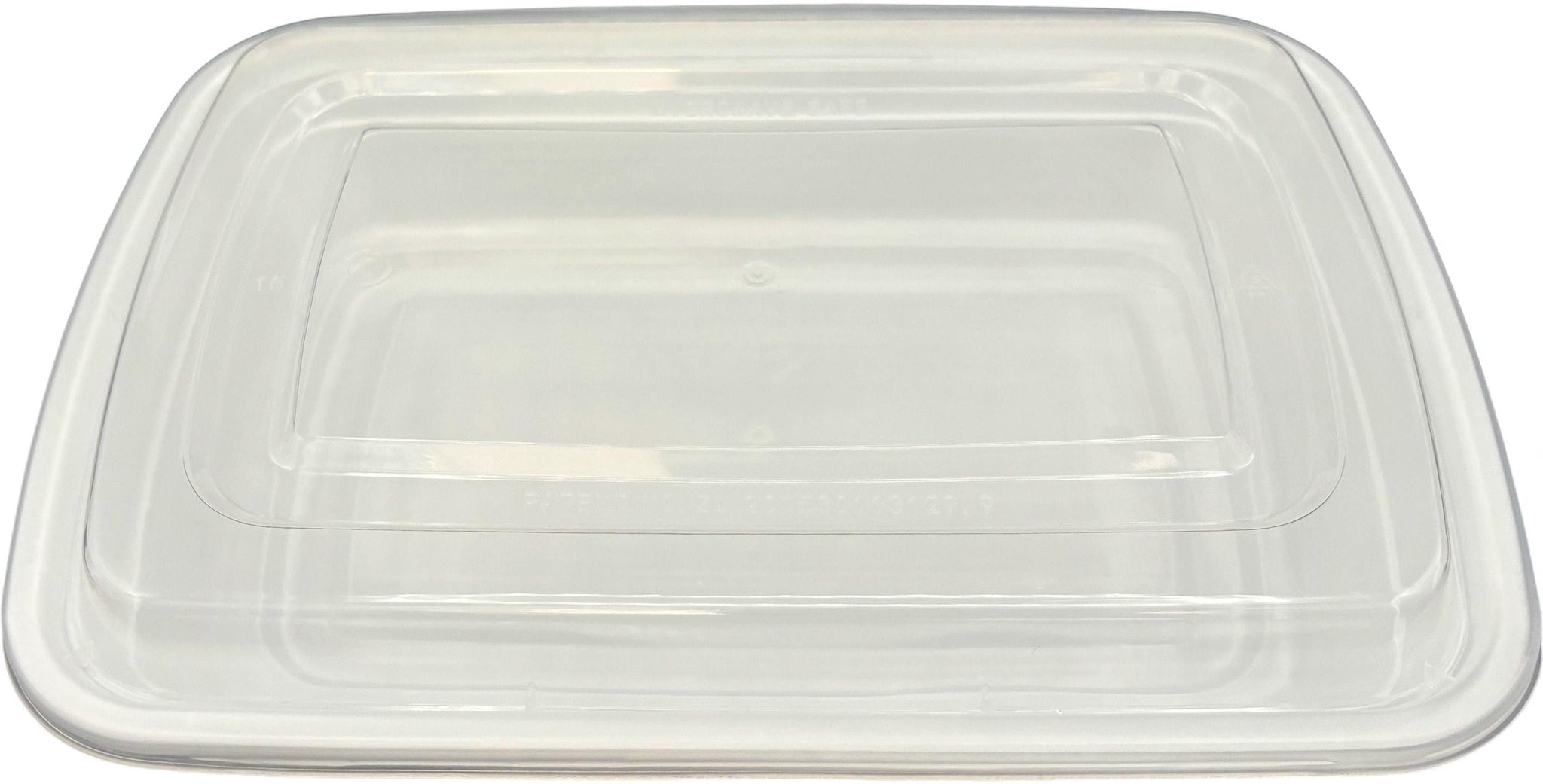 8" x 6" x 2" 38 Oz White Rectangular Container Combo, 150/Cs, 60Cs/Sk, 6Cs/Tier - PCM8638W