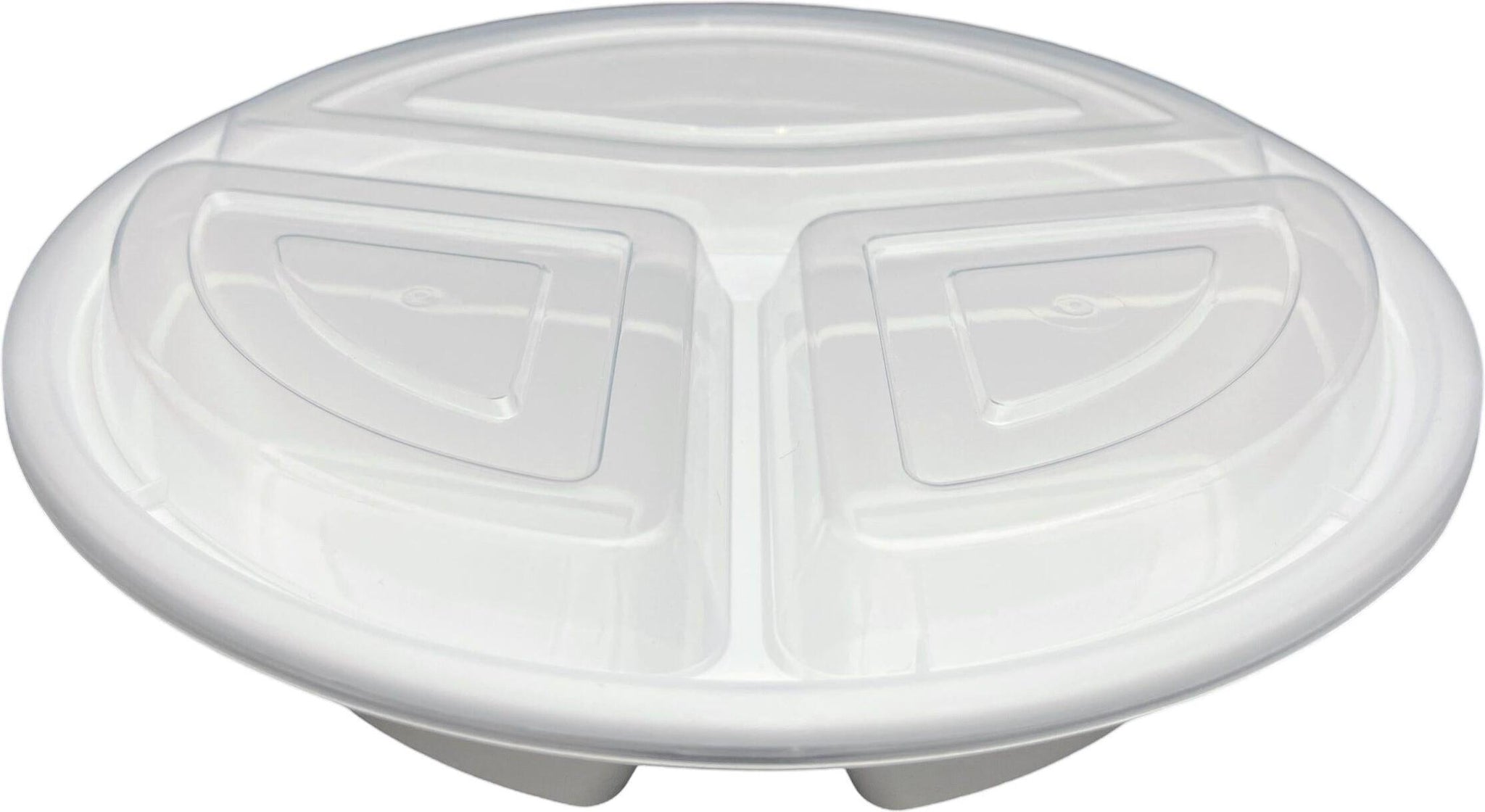 9" Round Container with Lid Combo with&nbsp;3 Compartment, 150/Cs - PCMRC348