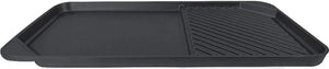 All American - 20.5" x 11.5" Black Cast Aluminum Side By Side Griddle/Grill - 6040A