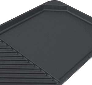 All American - 20.5" x 11.5" Black Cast Aluminum Side By Side Griddle/Grill - 6040A