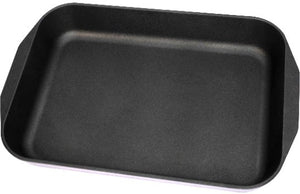 All American - 20.5" x 13" Black Cast Aluminum Non-Stick Roast & Bake Pan - 5250A