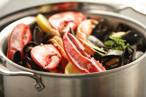 All-Clad - 8 QT D5 Brushed Stock Pot With Lid - BD55508 (Available March)