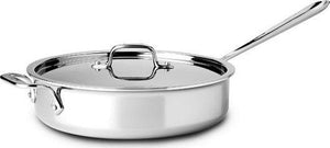 All-Clad - D3 Stainless 4 QT Saute Pan with Lid - 4404 (Available March)