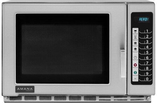 Amana - 1800W Medium Duty Stainless Steel Commercial Microwave - RFS18TS