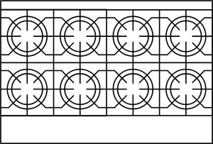 American Range - 48" Countertop Hot Plates, Stainless Steel - ARHP-48-8