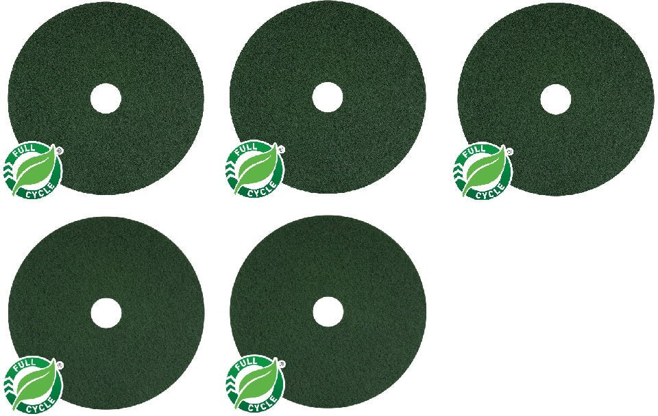 Americo - 12" Emerald Floor Pads, Pack of 5 - 400312