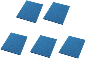 Americo - 14" x 28" Blue Cleaning Floor Pads, 5/Cs - 40441428