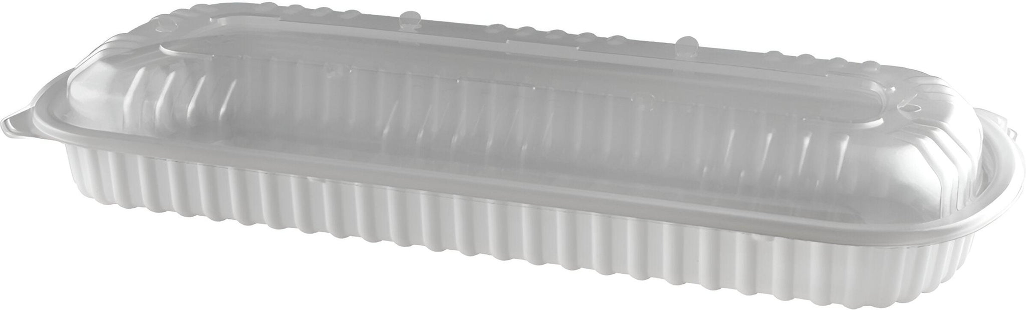 Anchor Packaging - 48 Oz White Full Slab Rib Container Combo With Clear Anti-Fog Lid, 100/Cs - ACR4402051