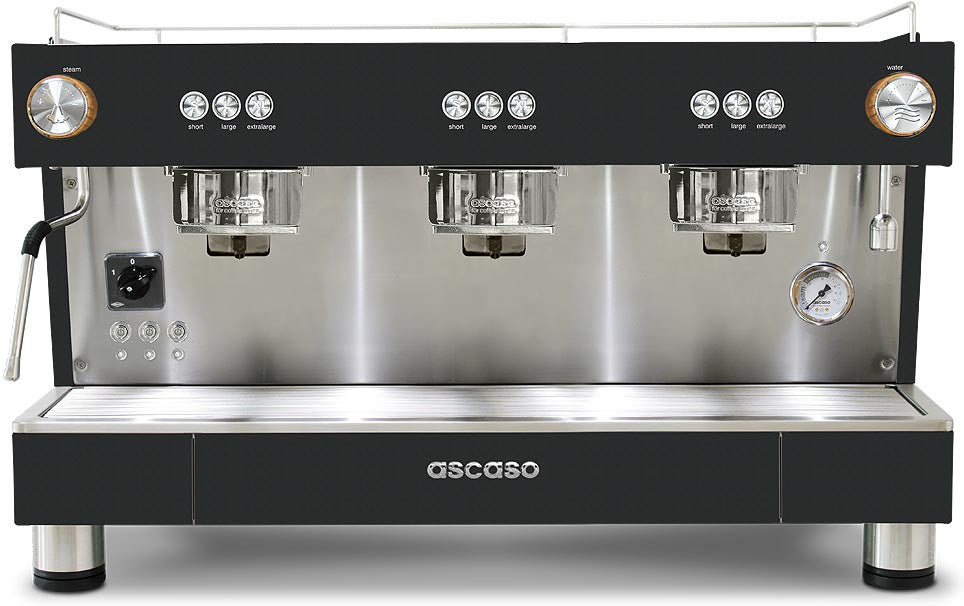 Ascaso - BAR KAP D32 3 Group MWT Espresso Machine 220-240V Black - BAR.90 (Special Order Item)