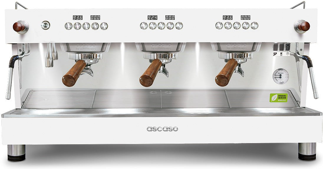 Ascaso - BARI T 1 Joy 3 Group Espresso Machine White/Wood - BT110U (Special Order Item)