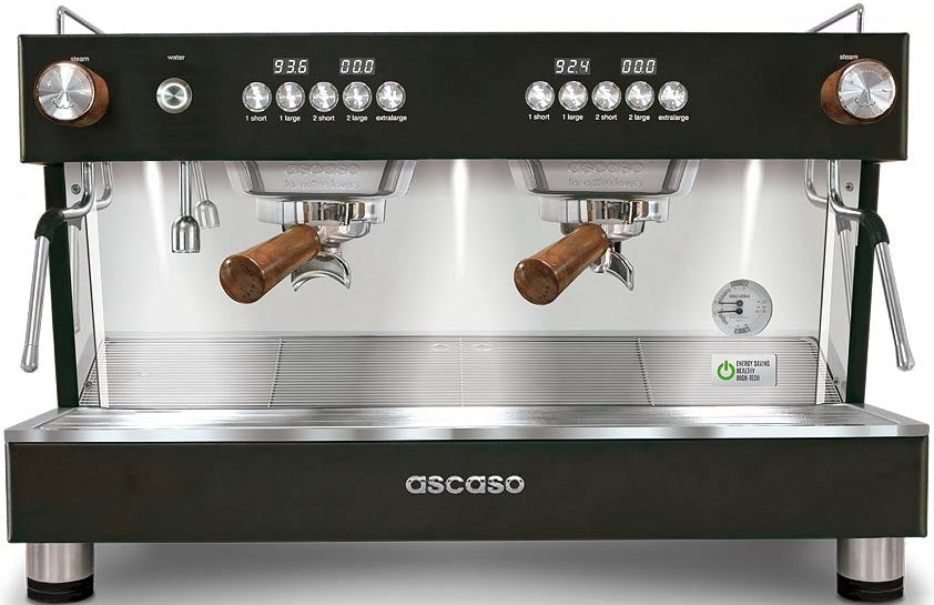 Ascaso - Barista T One 2 Group Espresso Machine Black/Wood - BT...1U