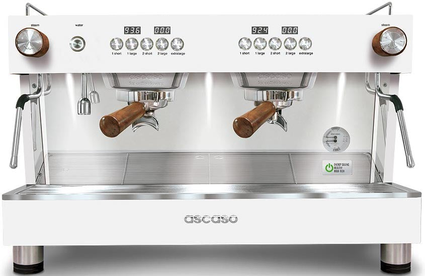 Ascaso - Barista T One 2 Group Espresso Machine White/Wood - BT..3U