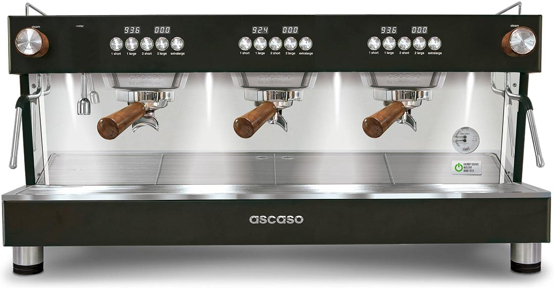 Ascaso - Barista T One 3 Group Espresso Machine Black/Wood - BT..7U (Special Order Item)