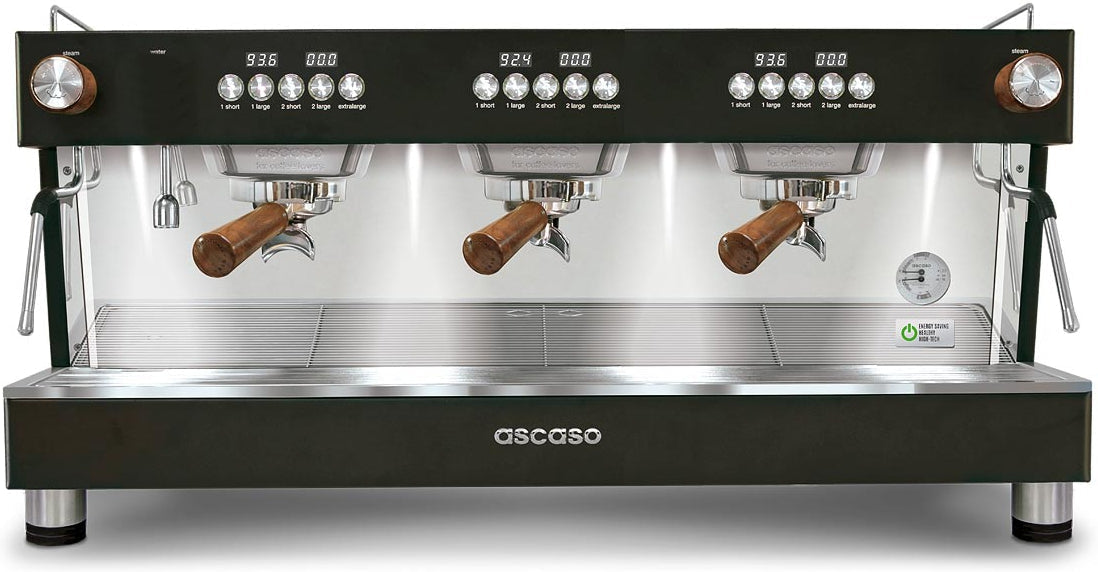 Ascaso - Barista T One Raised 3 Group Espresso Machine Black/Wood with Joystick - BT109U