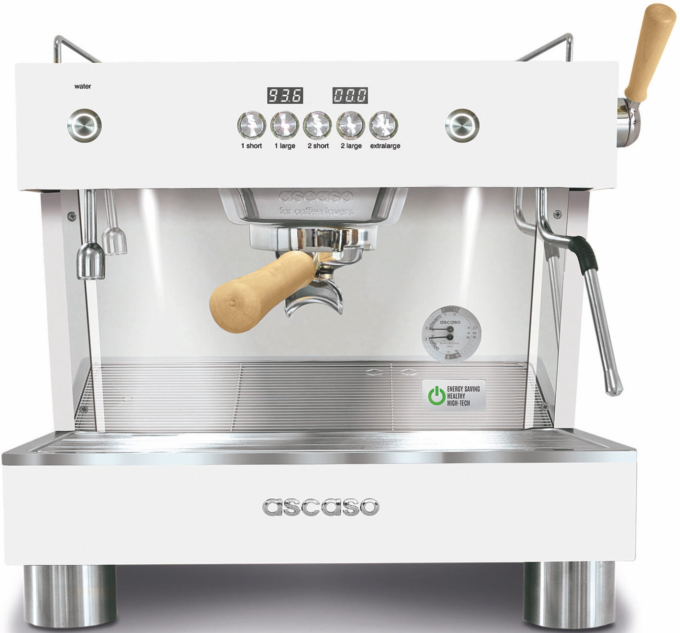 Ascaso - Barista T Plus 1 Group Espresso Machine White/Wood - BT.41U (Special Order Item)