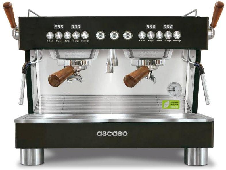 Ascaso - Barista T Plus 2 Group Compact Espresso Machine Black/Wood - BT.91U