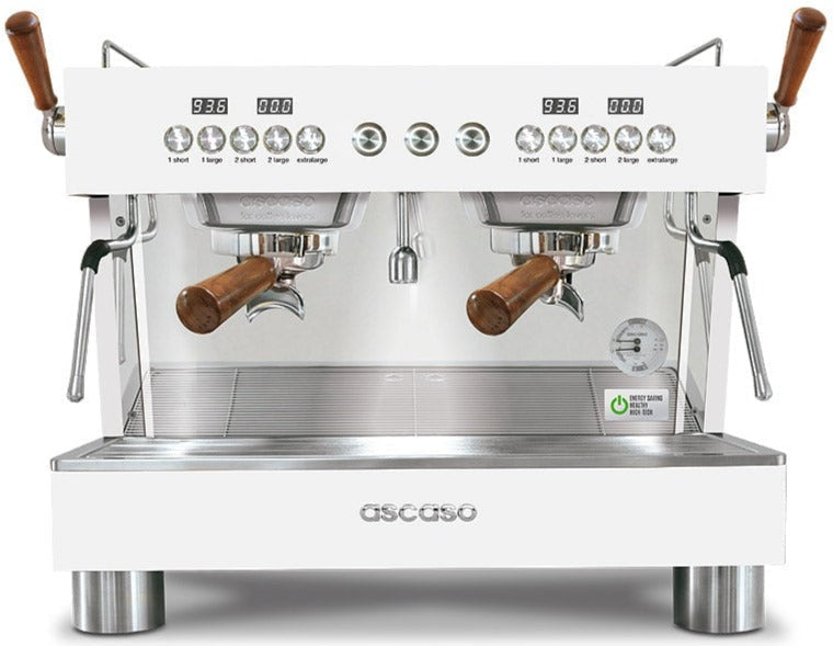 Ascaso - Barista T Plus 2 Group Compact Espresso Machine White/Wood - BT.92U (Special Order Item)