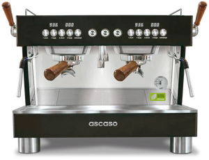 Ascaso - Barista T Plus Raised 2 Group Compact Espresso Machine Black/Wood - BT.93U