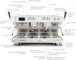 Ascaso - Big Dream T 2 Group Espresso Machine White - BD.200 (Special Order Item)