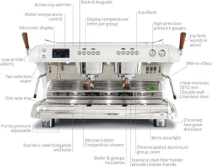 Ascaso - Big Dream T Raised 3 Group Espresso Machine White - BD.205