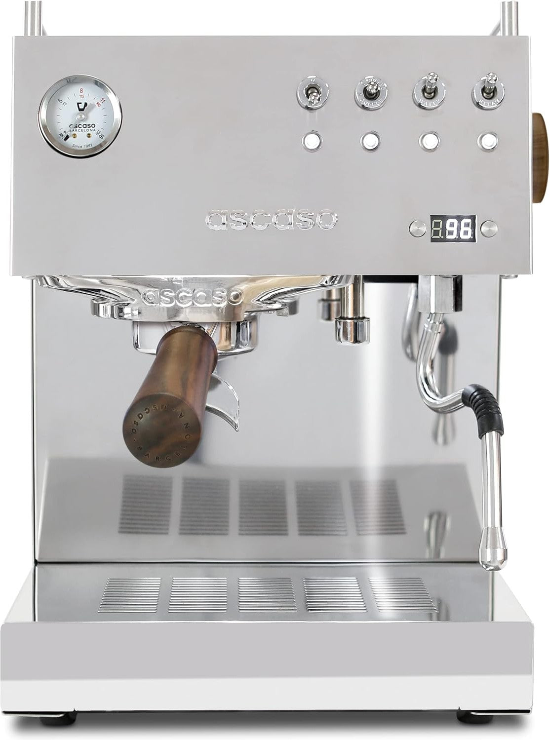 Ascaso - DUO PID Versatile 120V, NEMA 5-15 Espresso Machine Inox/Wood - DU.308 (Special Order Item)