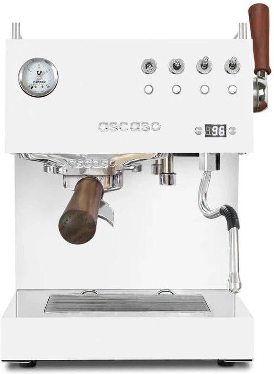 Ascaso - DUO PID Versatile Espresso Machine 120V, NEMA 5-15 White/Wood - DU.301