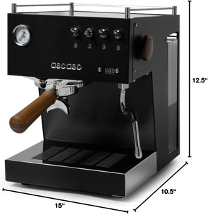 Ascaso - Steel DUO PID Espresso Machine Black/Wood - DU.103