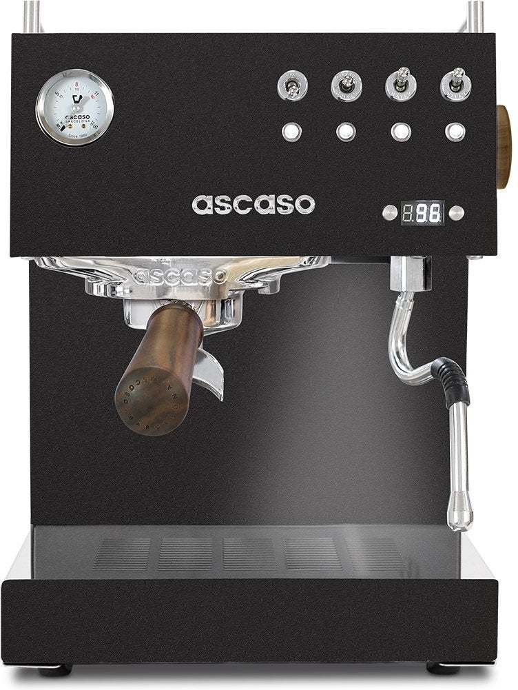 Ascaso - Steel Uno Versatile PID Espresso Machine Black/Wood - UNO110 (Available August, Order Now!)
