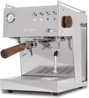 Ascaso - Steel Uno Versatile PID Espresso Machine Polished Aluminum/Wood - UNO117