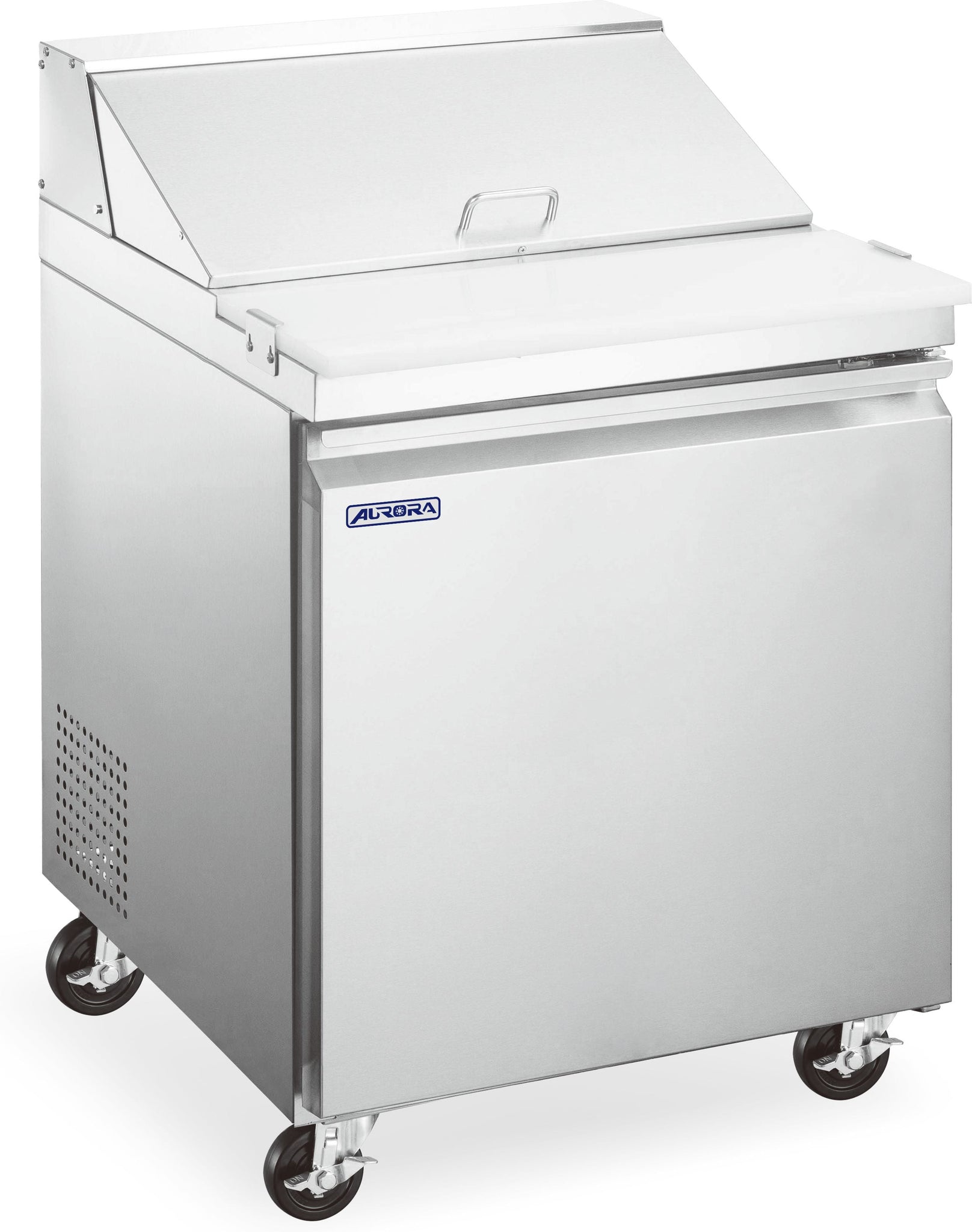 Aurora - 28" 7 Cu.Ft. Mega Top Stainless Steel Refrigerated Prep Table with Single Door - 59049