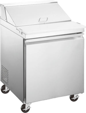 Aurora - 36" 9 Cu.Ft. Stainless Steel Refrigerated Salad/Sandwich Prep Table With Two Door - 59034