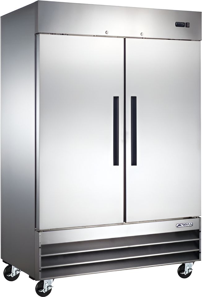 Aurora - 54″ Reach-In Refrigerator, 2 Doors, Stainless Steel, 41 Cu. Ft. (1169 L) Capacity - RE-CN-0041E-HC