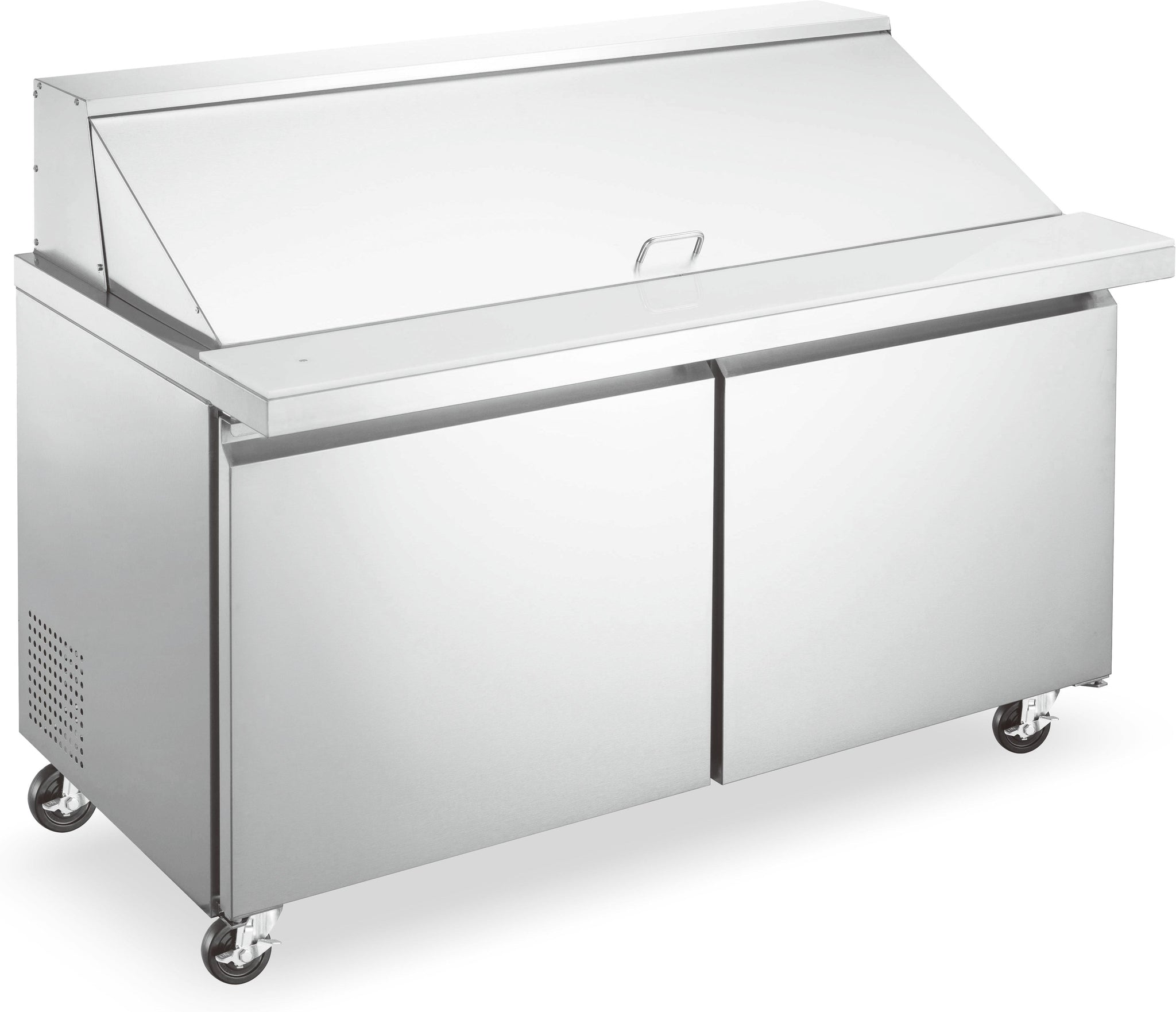 Aurora - 60 " 17 Cu.Ft. Stainless Steel Refrigerated Salad/Sandwich Prep Table With Two Door - 59047