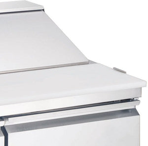 Aurora - 70" 19.5 Cu.Ft. Stainless Steel Refrigerated Salad/Sandwich Prep Table With Triple Door - 59048