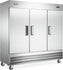 Aurora - 81″ 72 Cu.Ft. Stainless Steel Reach-In Refrigerator With Triple Door - 59028