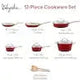 Ayesha Curry - 12 PC Nonstick Cookware Set, Sienna Red - 10765