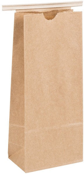 Bagcraft Papercon - 1 lb Natural Kraft Coffee Bag with Tin Tie, Pack of 1000 - 101586