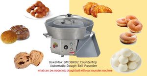 Bakemax - 1-13 Oz Electric Automatic Countertop Dough Ball Rounder - BMDBR02