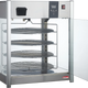 Bakemax - 18" Stainless Steel Four Tier Countertop Electric Rotating Pizza Warmer Display Case - BMPW418